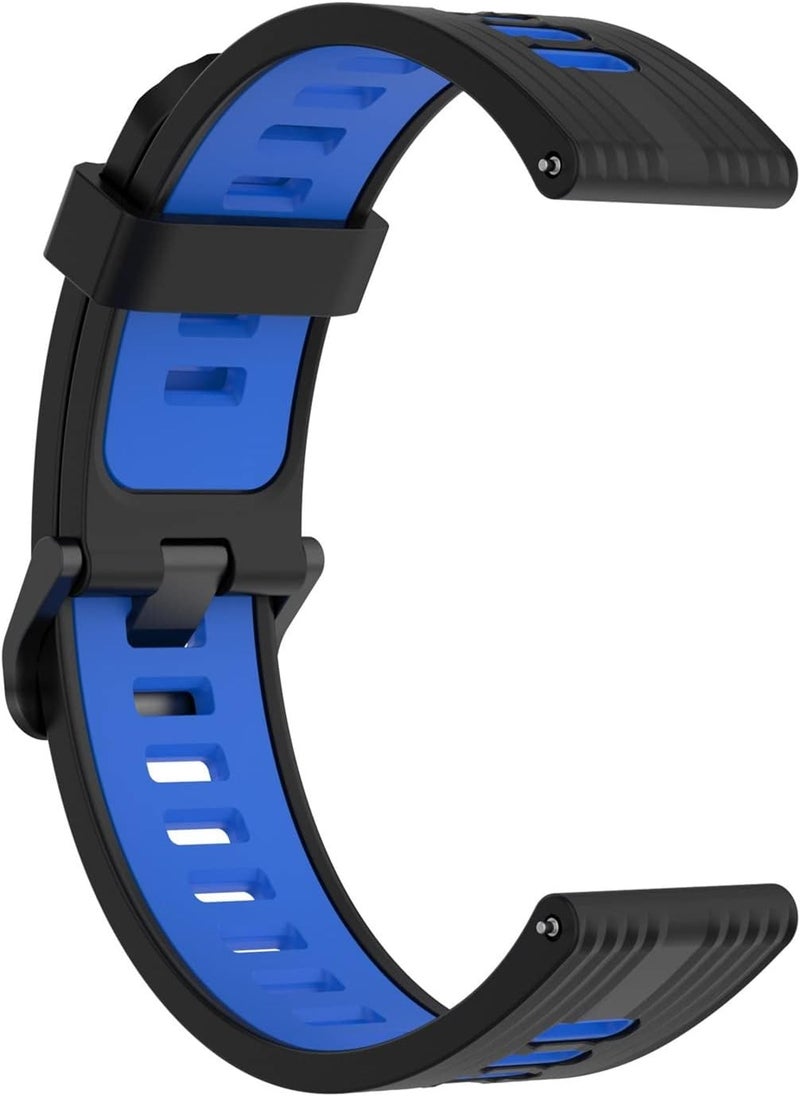 woobles Band for Samsung Galaxy Watch4/Active2,Silicone Watch Replacement Band Strap Soft Sports Wristband Strap Compatible with Galaxy Watch4/Active2,5.5-8.7in,20mm (Blue) - Image 1